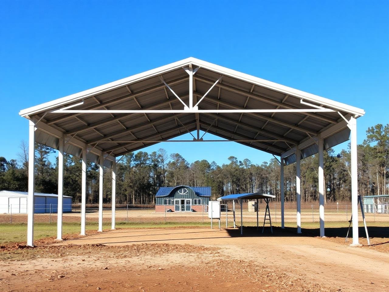 Metal carport and building kit